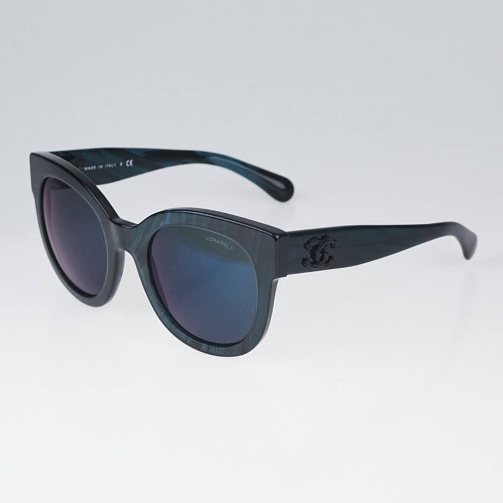 CHANEL Acetate Cat Eye Frame Sunglasses 5358 CC Logo